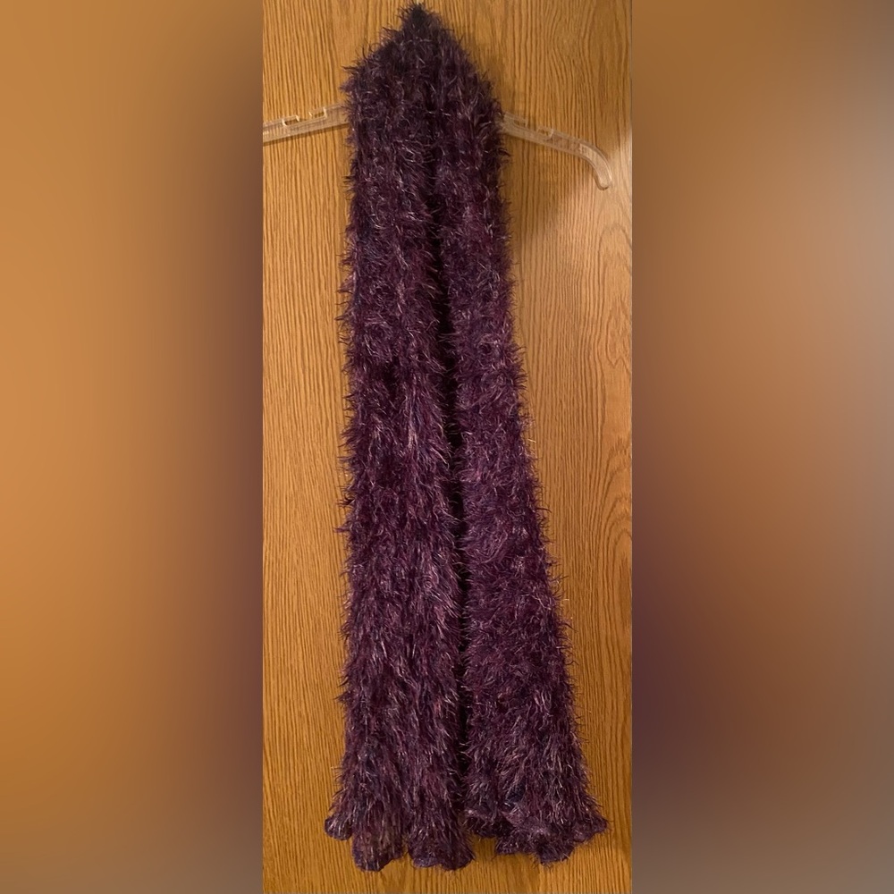 Long Purple Winter Scarf.